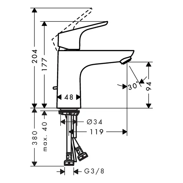 Набор смесителей для ванны 3-в-1 Hansgrohe Focus/Croma Select E (цвет - хром) (31940112) фото 8 Aquada.com.ua