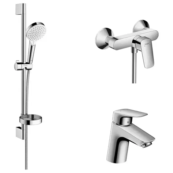 Набор смесителей для душа 3-в-1 Hansgrohe Logis/Crometta Vario (цвет - хром) (71600115) фото 1 Aquada.com.ua Набор смесителей для душа 3-в-1 Hansgrohe Logis/Crometta Vario (цвет - хром) (71600115) фото 1 Aquada.com.ua
