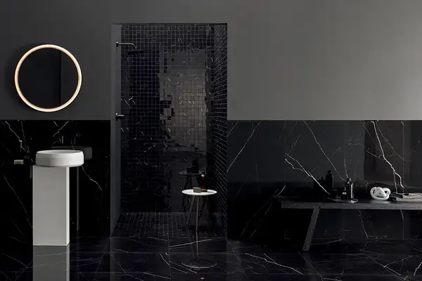 Плитка керамогранітна LGXDLX2 Marquina Nero Lux-RT POL 600x1200x10 Lea Ceramica Плитка керамогранітна LGXDLX2 Marquina Nero Lux-RT POL 600x1200x10 Lea Ceramica