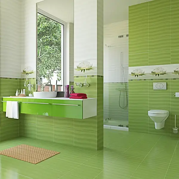 Cersanit Плитка стінова Flora Green 30x45 код 7652 Церсаніт (TWZZ1040141183) Cersanit Плитка стінова Flora Green 30x45 код 7652 Церсаніт (TWZZ1040141183)