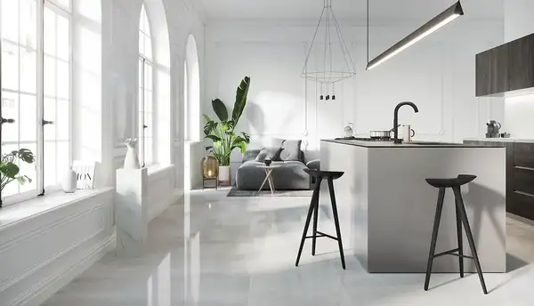 Плитка керамогранітна Grava White LAP 598x1198x8 Opoczno (TGGP1000826249) Плитка керамогранітна Grava White LAP 598x1198x8 Opoczno (TGGP1000826249)