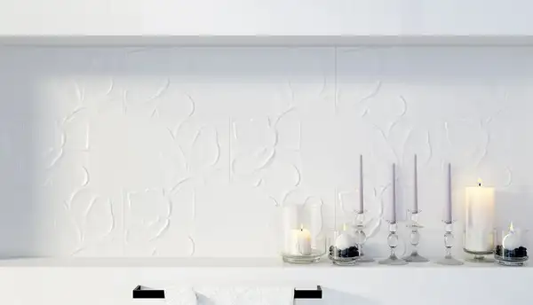 Плитка стінова Structure Pattern White Flower STR 250x750x10 Opoczno (TWZZ1041011687)