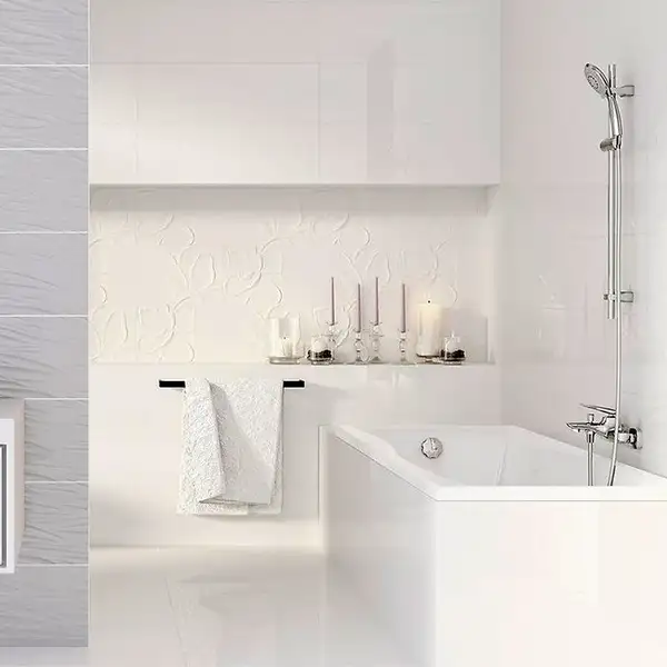 Плитка стінова Structure Pattern White Flower STR 250x750x10 Opoczno (TWZZ1041011687)