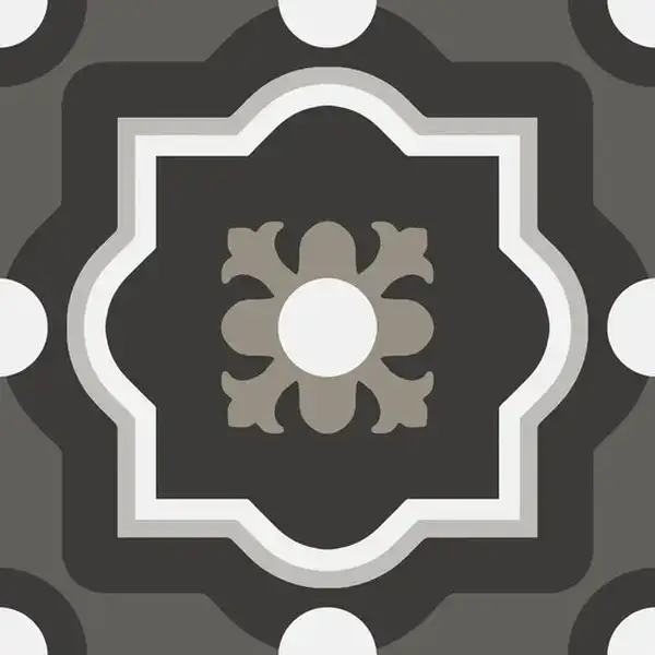 Плитка керамогранітна CSAPBW0420 Patchwork B&W 04 200x200x10 Sant'agostino Плитка керамогранітна CSAPBW0420 Patchwork B&W 04 200x200x10 Sant'agostino