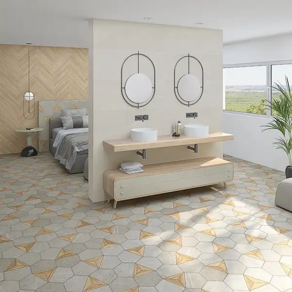 Плитка керамогранітна Hexagono Ligard Gris 230x266x9 Vives (46EQ) Плитка керамогранітна Hexagono Ligard Gris 230x266x9 Vives (46EQ)