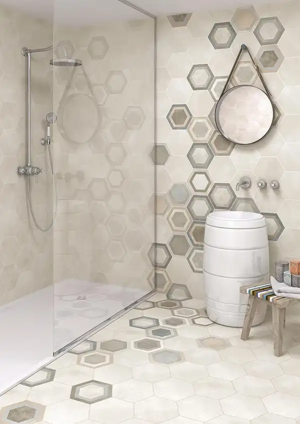 Плитка керамогранітна Hexagono Rift Crema 230х266x9 Vives (46FC) Плитка керамогранітна Hexagono Rift Crema 230х266x9 Vives (46FC)
