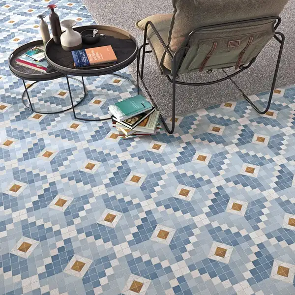 Плитка керамогранітна Seine Marly-R Azul RECT 200x200x8 Vives (4FAC)