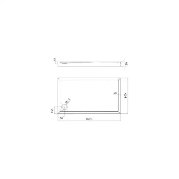 піддон Omnires Camden 80x140 (CAMDEN80/140/PBP) піддон Omnires Camden 80x140 (CAMDEN80/140/PBP)
