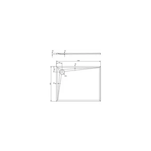 піддон Omnires Stone 80x100 (STONE80/100BL)