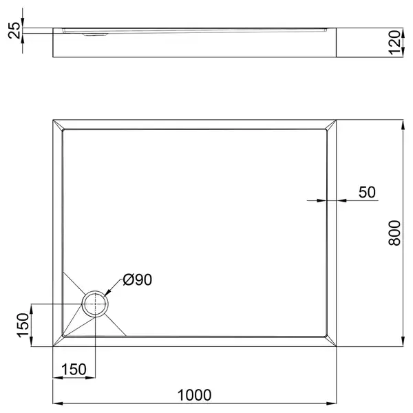 Душевой поддон Qtap Tern 301812W 100x80x12 см + сифон (TERN301812W) Душевой поддон Qtap Tern 301812W 100x80x12 см + сифон (TERN301812W)