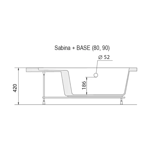 Ravak Sabina 80 Панель для душевого поддона (A914001020) Ravak Sabina 80 Панель для душевого поддона (A914001020)