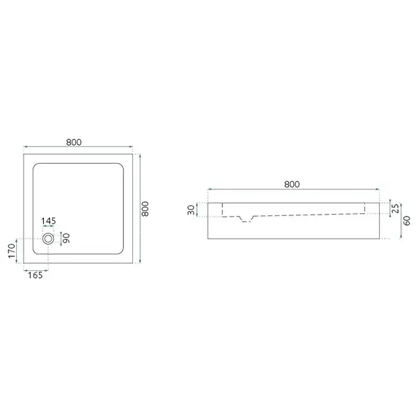 Душевой поддон REA SAVOY 80X80 WHITE (REA-K1906)
