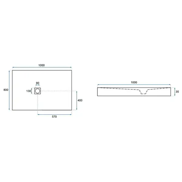 Душевой поддон REA ROCK 80X100 BLACK (REA-K4578) Душевой поддон REA ROCK 80X100 BLACK (REA-K4578)