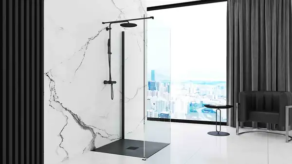 Душевой поддон REA ROCK 90X90 BLACK (REA-K4581) Душевой поддон REA ROCK 90X90 BLACK (REA-K4581)