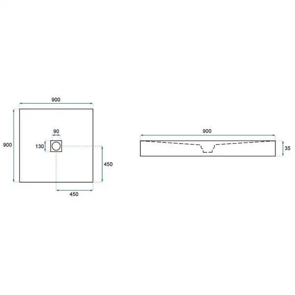 Душевой поддон REA ROCK 90X90 BLACK (REA-K4581) Душевой поддон REA ROCK 90X90 BLACK (REA-K4581)