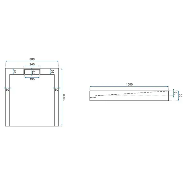 Душевой поддон REA GRAND 80X100 BLACK (REA-K4593) Душевой поддон REA GRAND 80X100 BLACK (REA-K4593)