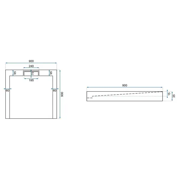 Душевой поддон REA GRAND 90X90 BLACK (REA-K4595) Душевой поддон REA GRAND 90X90 BLACK (REA-K4595)