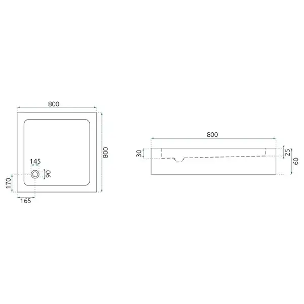 Rea Savoy Душевой поддон 90x90, черный (REA-K4803) Rea Savoy Душевой поддон 90x90, черный (REA-K4803)