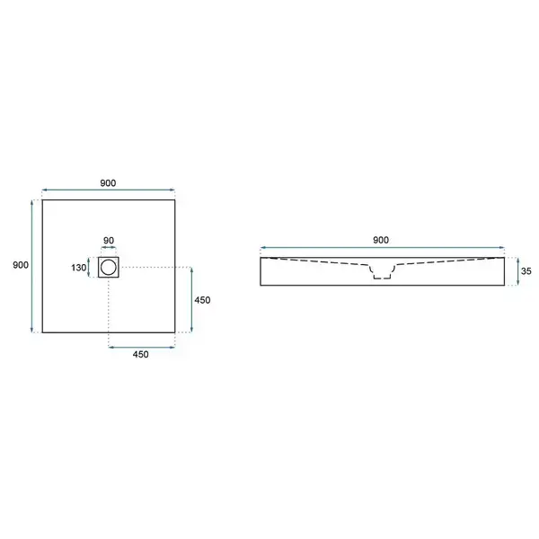 Душевой поддон REA ROCK 90X90 WHITE (REA-K5580) Душевой поддон REA ROCK 90X90 WHITE (REA-K5580)