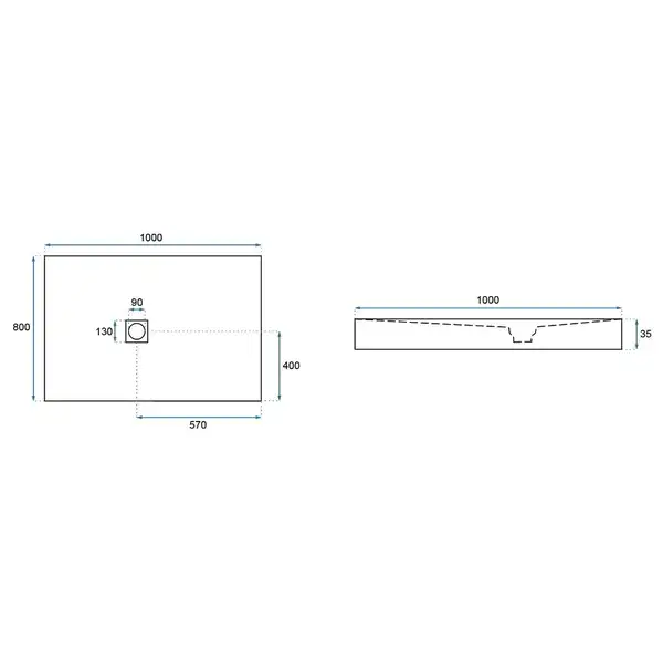 Душевой поддон REA WHITE ROCK 80 X 100 (REA-K5581) Душевой поддон REA WHITE ROCK 80 X 100 (REA-K5581)