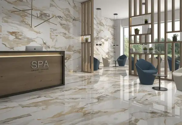 Керамогранит Geotiles Crash Beige Polished Rectifed 90 х 180 см 449257