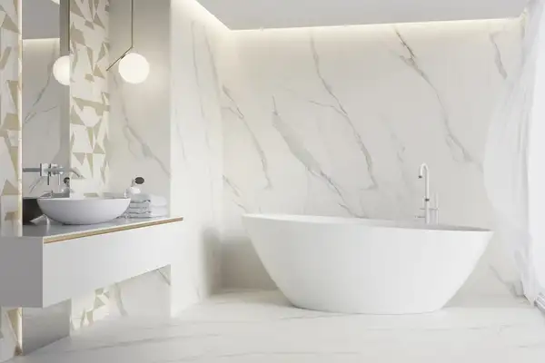 Плитка підлогова Calacatta SZKL RECT POL 59,8x119,8 код 2505 Ceramika Paradyz (RPR-0,6X1,2-1-CALA.--N)