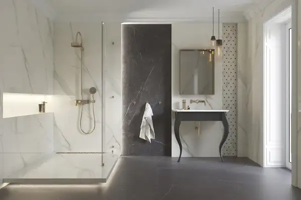 Плитка підлогова Calacatta SZKL RECT POL 89,8x179,8 код 2352 Ceramika Paradyz (RPR-0,9X1,8-1-CALA.--N)