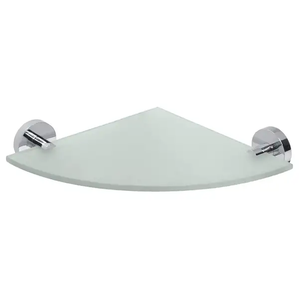 Поличка скляна кутова 104102012 Omega: 250x250 mm Bemeta,Чехія