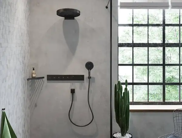 Угловая полка Hansgrohe AddStoris, чёрный матовый (41741670) фото 2 Aquada.com.ua