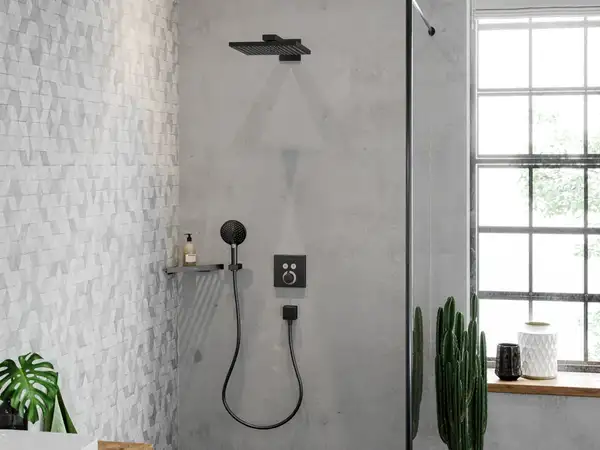 Угловая полка Hansgrohe AddStoris, чёрный матовый (41741670) фото 3 Aquada.com.ua