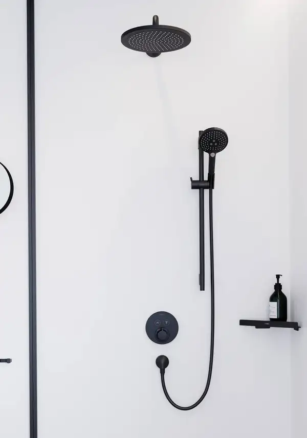 Угловая полка Hansgrohe AddStoris, чёрный матовый (41741670) фото 6 Aquada.com.ua