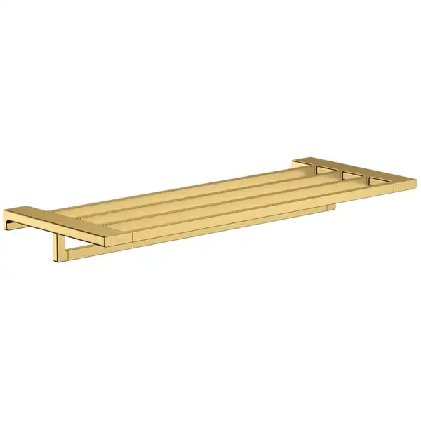 Полиця з тримачем для рушників Hansgrohe AddStoris 63х64,8x24,8 см, Polished Gold Optic (41751990)