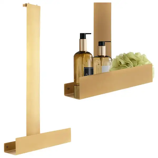 Полка REA TORI BRUSHED GOLD на душевую стенку (REA-85001) Полка REA TORI BRUSHED GOLD на душевую стенку (REA-85001)