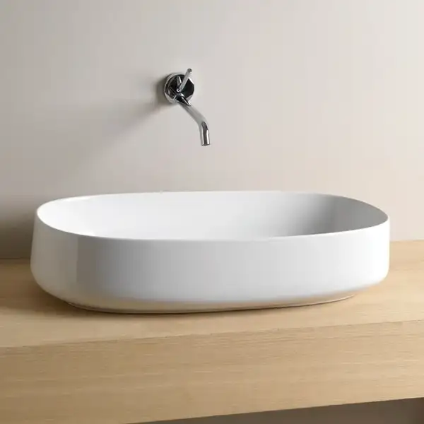 Умивальник на стільницю ArtCeram Cognac 68x35, grigio oliva (COL005 15; 00) Умивальник на стільницю ArtCeram Cognac 68x35, grigio oliva (COL005 15; 00)