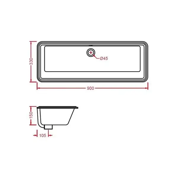 Умивальник вбудовуваний Artceram Gea, 90x33 (GEL002 01; 00) Умивальник вбудовуваний Artceram Gea, 90x33 (GEL002 01; 00)