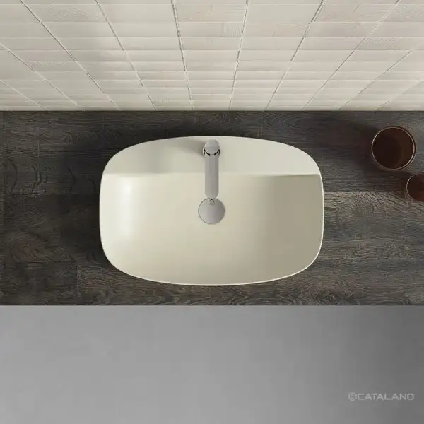 Раковина полувстраиваемая Catalano Green Lux Сolori 40 х 60 х h14 см, цвет - серый матовый 160GRLXNGS Раковина полувстраиваемая Catalano Green Lux Сolori 40 х 60 х h14 см, цвет - серый матовый 160GRLXNGS