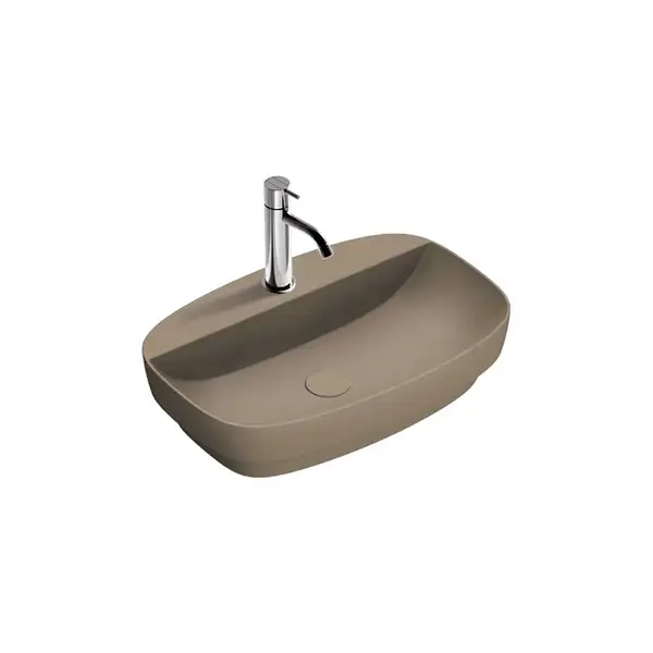Раковина полувстраиваемая Catalano Green Lux Сolori 40 х 60 х h14 см, цвет - коричневый матовый 160GRLXNMS Раковина полувстраиваемая Catalano Green Lux Сolori 40 х 60 х h14 см, цвет - коричневый матовый 160GRLXNMS