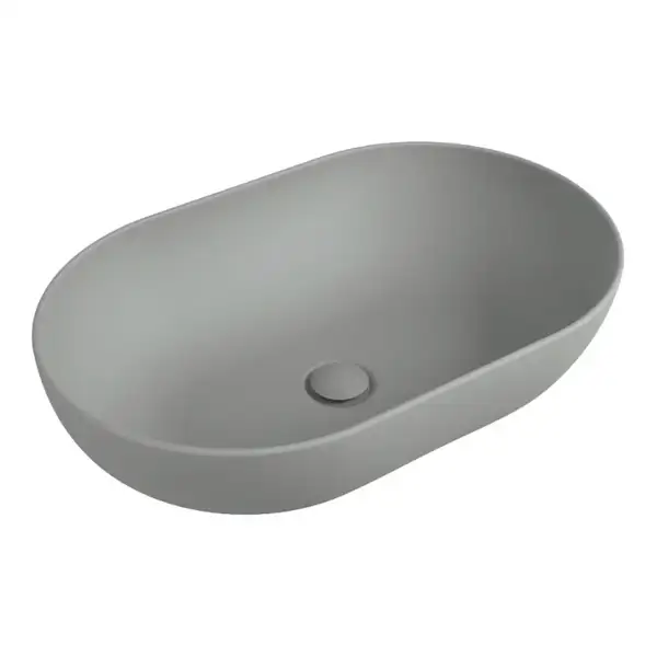 Умивальник на стільницю Flaminia APP 62 x 40 xh 16 cm, без переливу, Cenere matt (AP62A) (AP62ACEN)