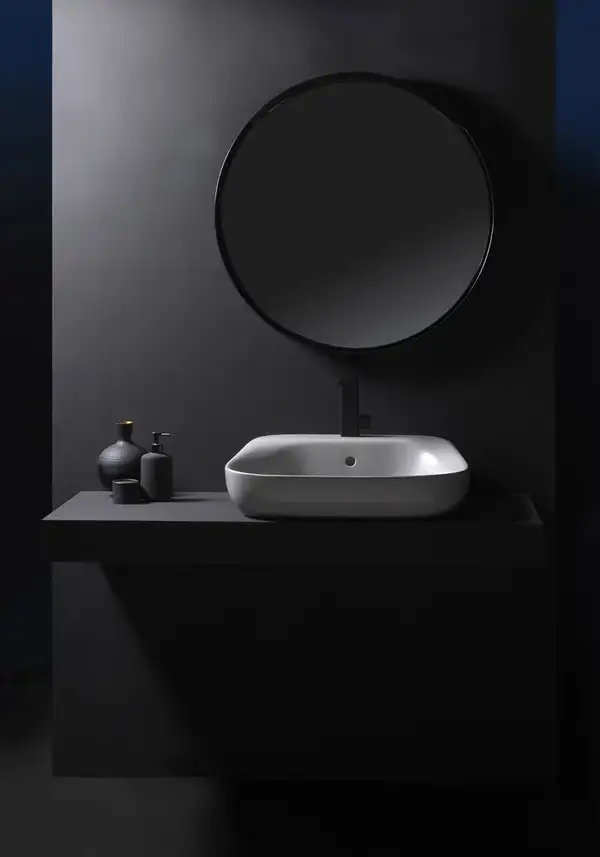 Раковина подвесная Flaminia Fluo 60 х 49 х h20 см, цвет - Cenere opaco (матовый) FU60L Cenere Раковина подвесная Flaminia Fluo 60 х 49 х h20 см, цвет - Cenere opaco (матовый) FU60L Cenere