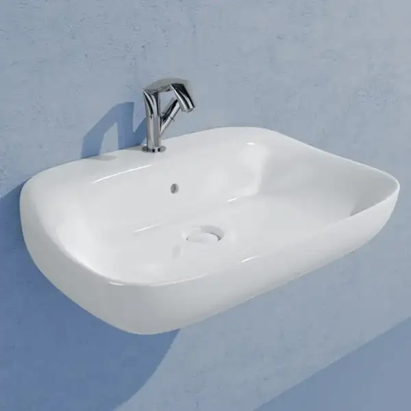Раковина подвесная Flaminia Fluo 70 х 49 х h20 см, цвет - белый глянцевый FU70L Bianco Раковина подвесная Flaminia Fluo 70 х 49 х h20 см, цвет - белый глянцевый FU70L Bianco