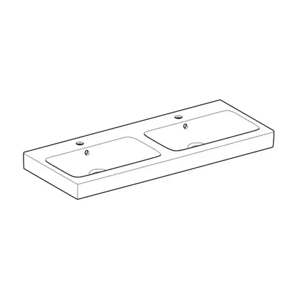 Умивальник підвісний Geberit iCon, подвійний, 120x48.5, білий (124120000) Умивальник підвісний Geberit iCon, подвійний, 120x48.5, білий (124120000)