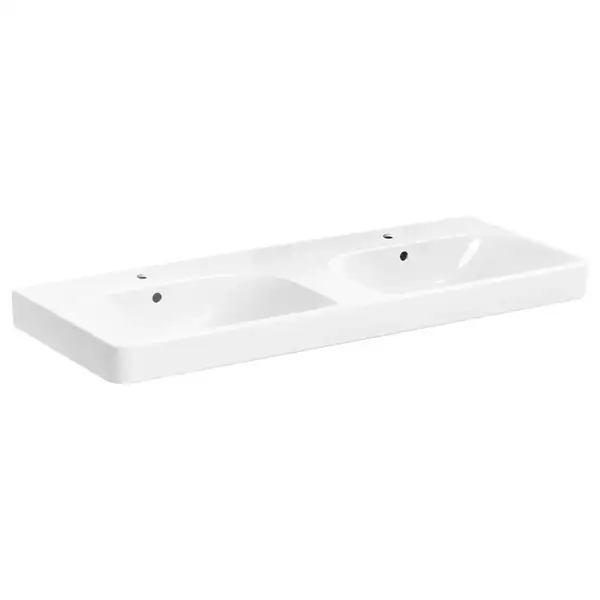 Двойная раковина Geberit Smyle Square 120 х 48 х h16,5 см (500.223.01.1) фото 1 Aquada.com.ua Двойная раковина Geberit Smyle Square 120 х 48 х h16,5 см (500.223.01.1) фото 1 Aquada.com.ua