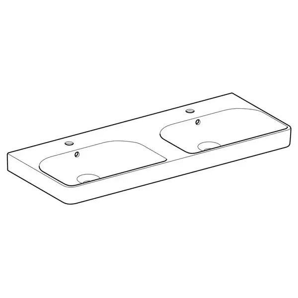 Двойная раковина Geberit Smyle Square 120 х 48 х h16,5 см (500.223.01.1) фото 2 Aquada.com.ua Двойная раковина Geberit Smyle Square 120 х 48 х h16,5 см (500.223.01.1) фото 2 Aquada.com.ua