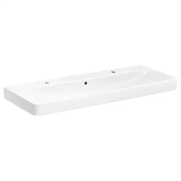 Раковина подвесная Geberit Smyle Square 120 х 48 х h16,5 см, с 2 отверстиями под смеситель (500.253.01.1) фото 1 Aquada.com.ua Раковина подвесная Geberit Smyle Square 120 х 48 х h16,5 см, с 2 отверстиями под смеситель (500.253.01.1) фото 1 Aquada.com.ua