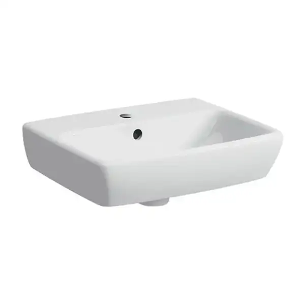 GEBERIT SELNOVA Square умывальник 45*16*35см, с отверрстием под смеситель в центре, перелив видимый (500.322.01.1) фото 1 Aquada.com.ua