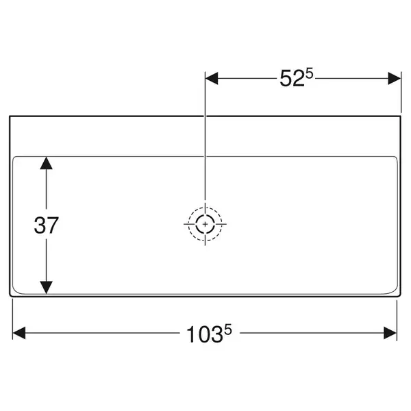 Раковина Geberit One 105 х 48 см 505.021.01.4 Раковина Geberit One 105 х 48 см 505.021.01.4