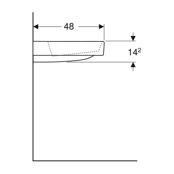 Раковина Geberit One 60 х 48 см 505.034.00.1 Раковина Geberit One 60 х 48 см 505.034.00.1