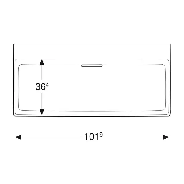 Раковина Geberit One 105 х 48 см 505.045.00.1 Раковина Geberit One 105 х 48 см 505.045.00.1