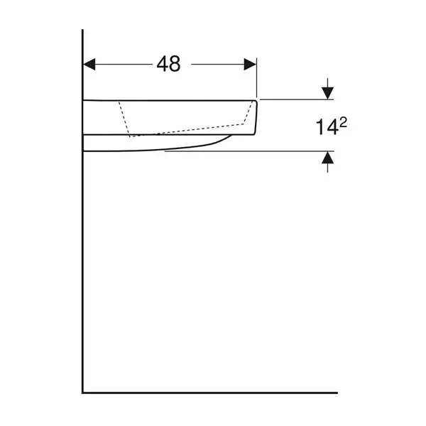 Раковина Geberit One 105 х 48 см 505.046.00.1 Раковина Geberit One 105 х 48 см 505.046.00.1