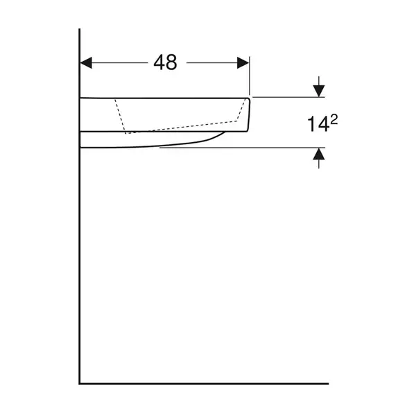 Раковина Geberit One 120 х 48 см 505.047.00.1 Раковина Geberit One 120 х 48 см 505.047.00.1